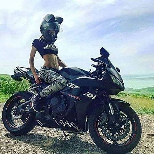 Cascos para moto con orejas de gato