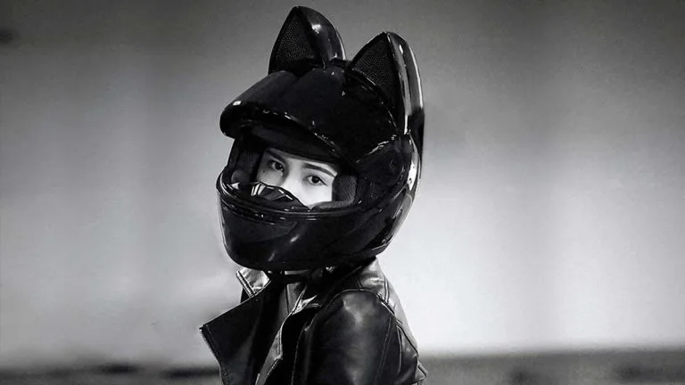 Cascos para moto con orejas de gato