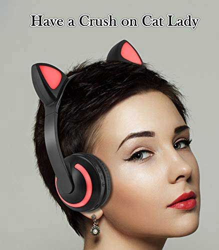Audífonos con orejas de gato (mujer)