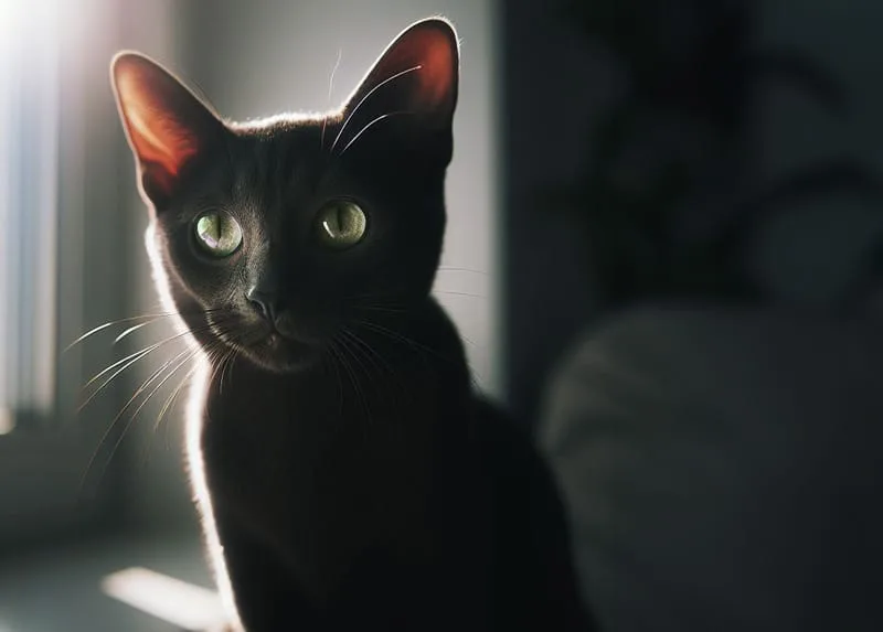 Gato Bombay en habitación